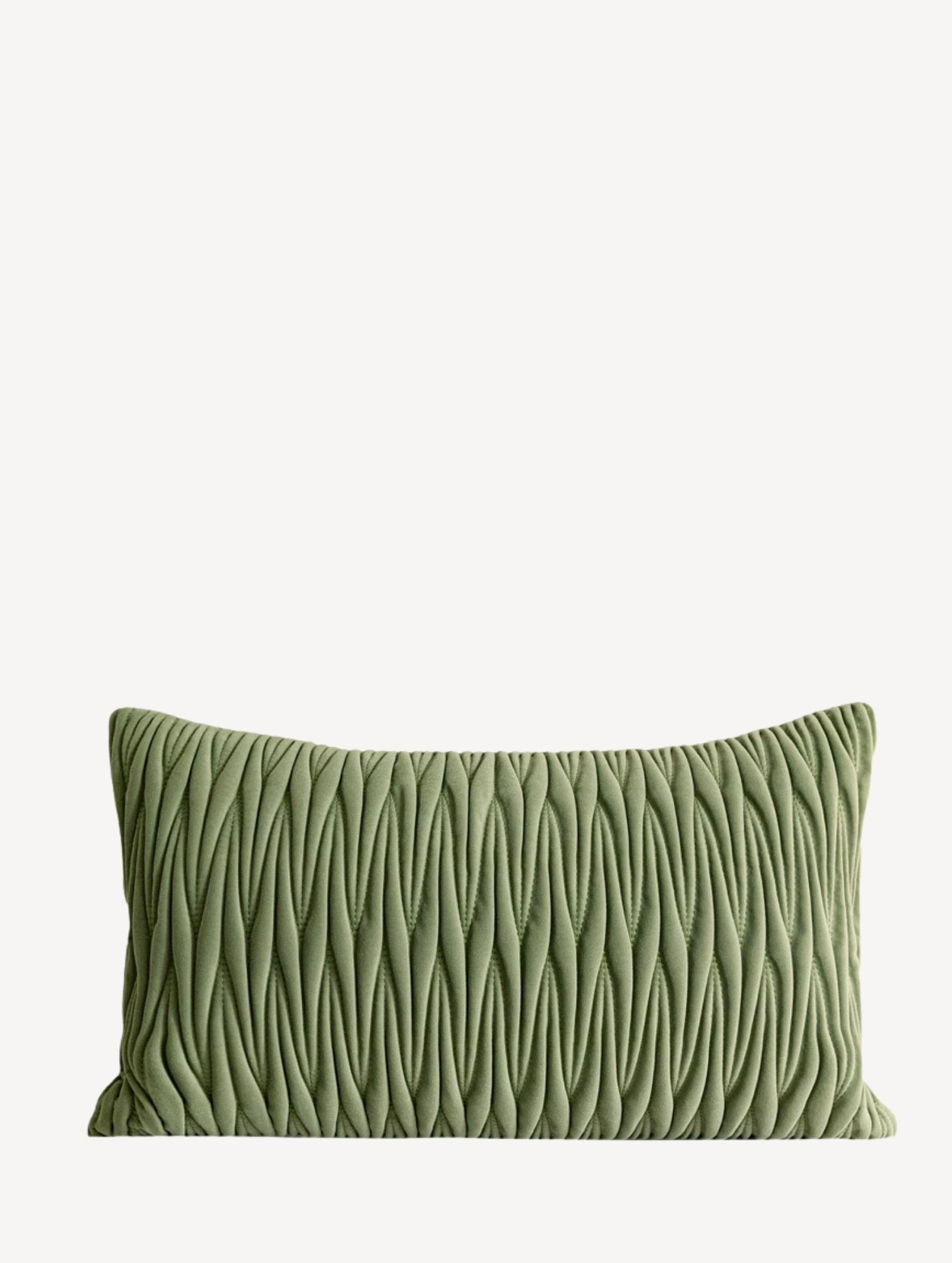 Sage Green Pleated Cushion Cover